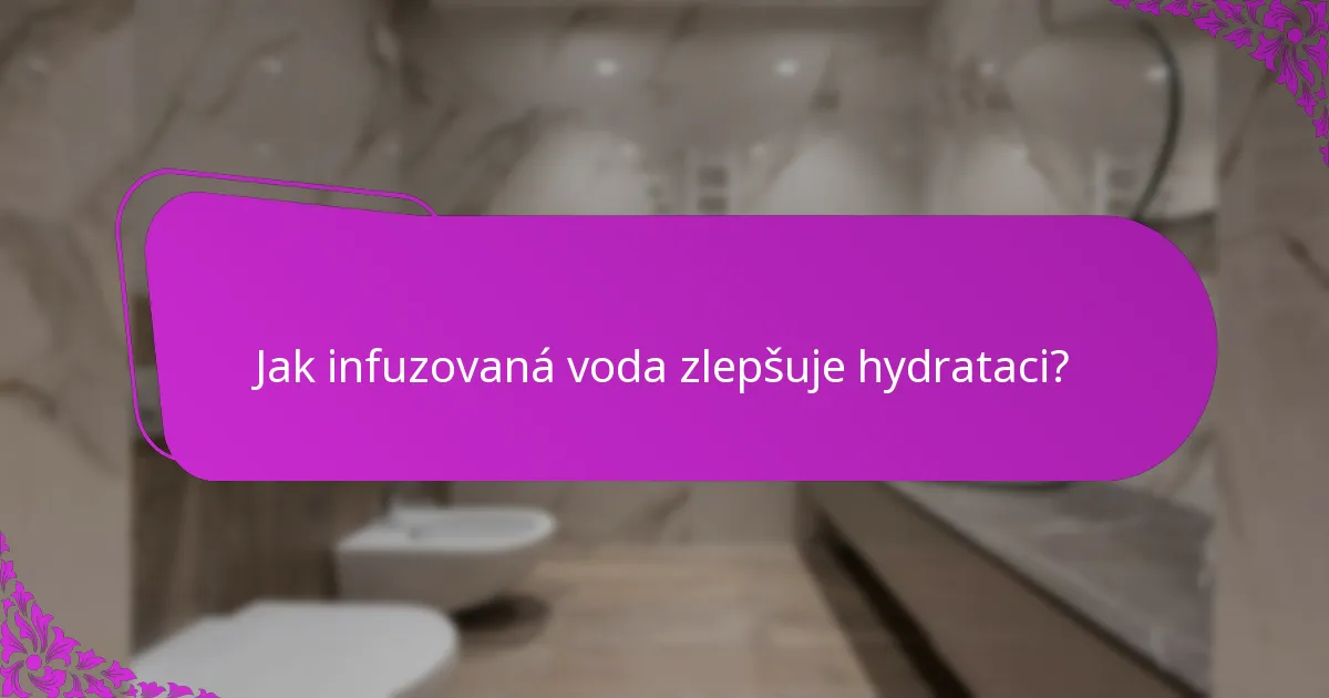 Jak infuzovaná voda zlepšuje hydrataci?
