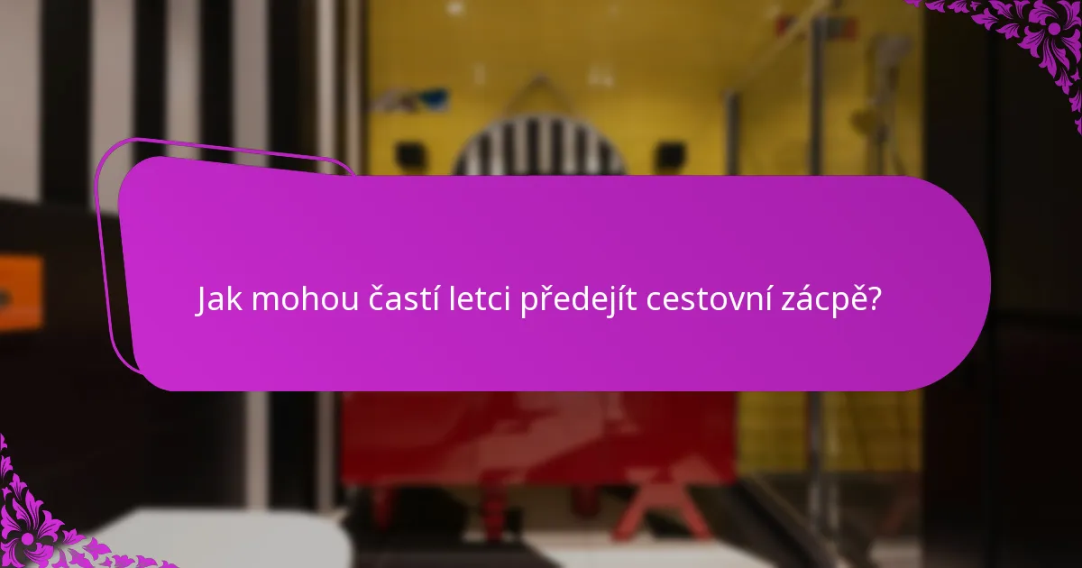 Jak mohou častí letci předejít cestovní zácpě?