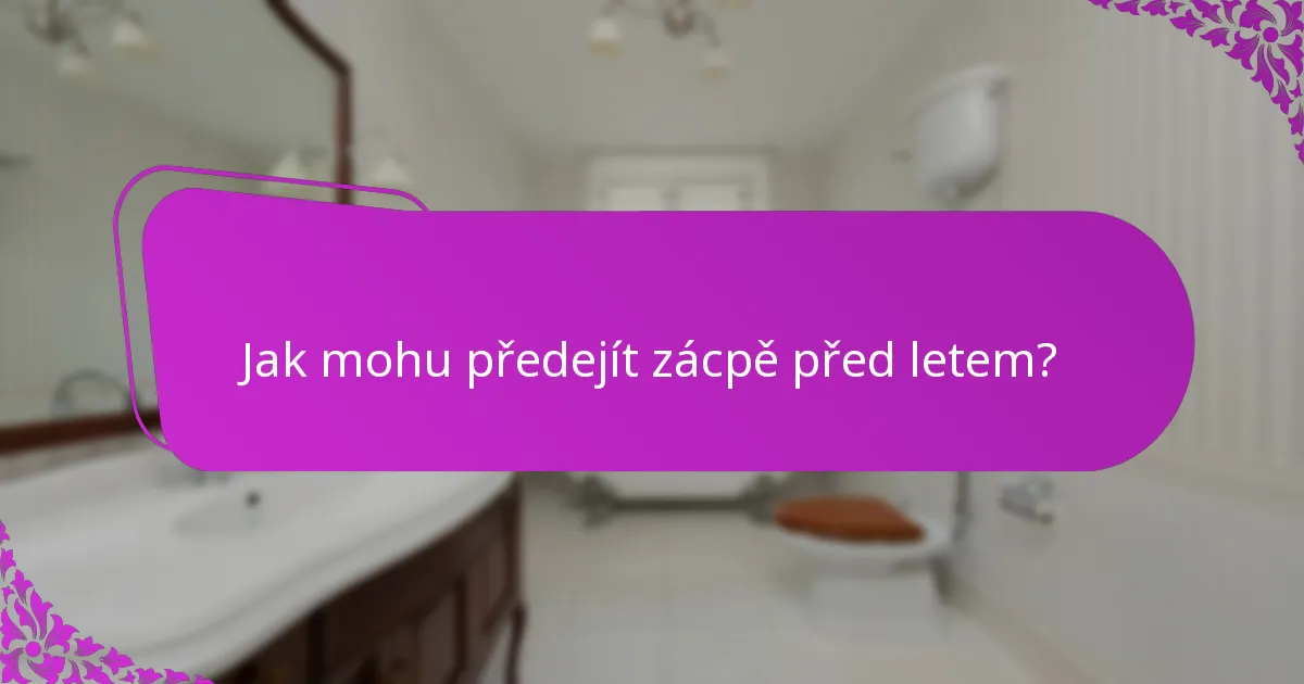 Jak mohu předejít zácpě před letem?