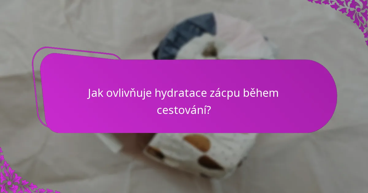Jak ovlivňuje hydratace zácpu během cestování?