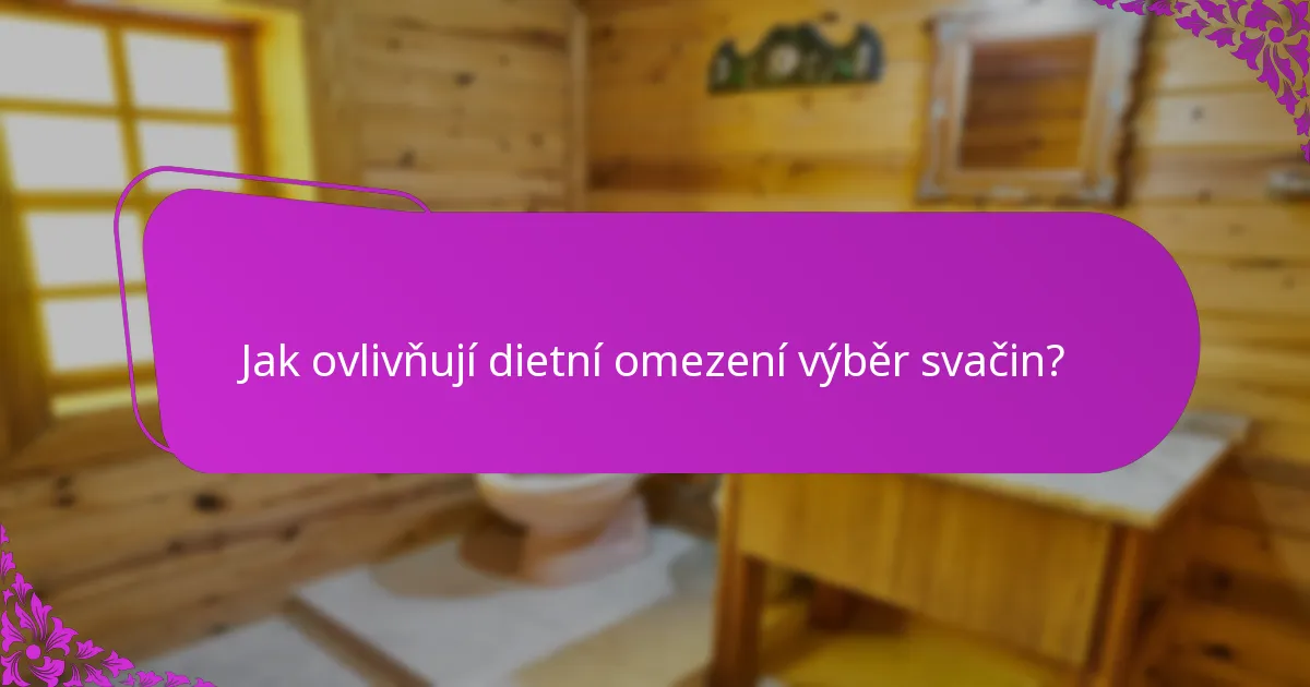 Jak ovlivňují dietní omezení výběr svačin?