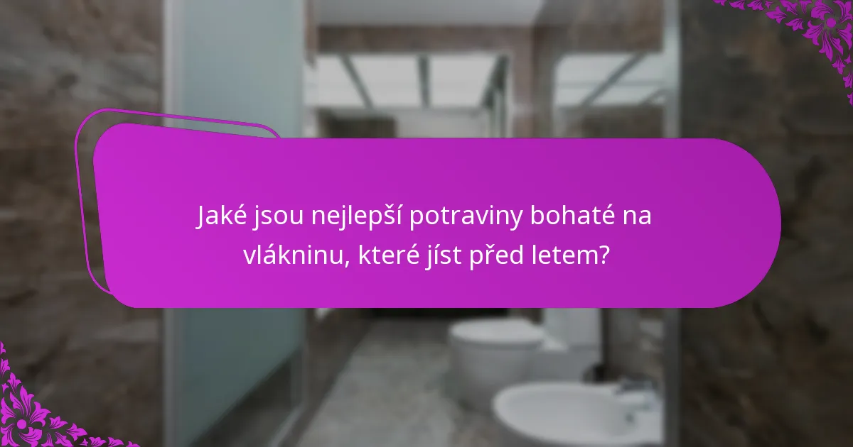 Jaké jsou nejlepší potraviny bohaté na vlákninu, které jíst před letem?