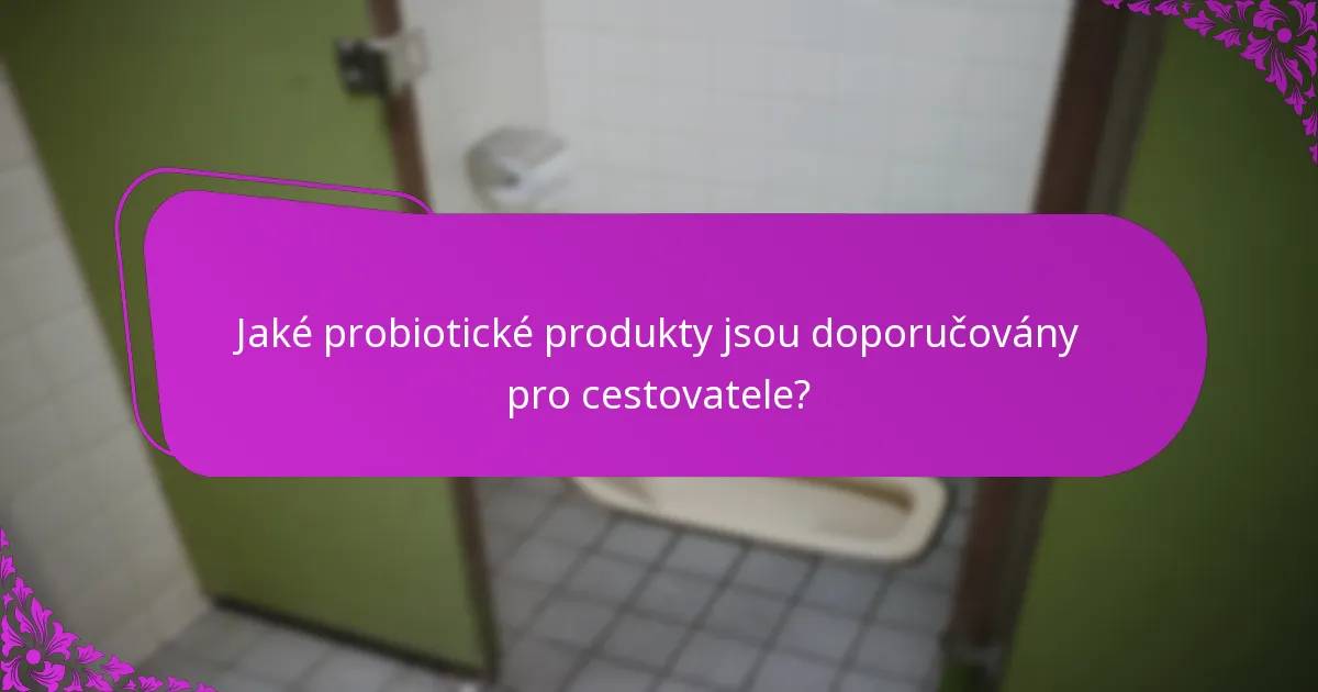 Jaké probiotické produkty jsou doporučovány pro cestovatele?
