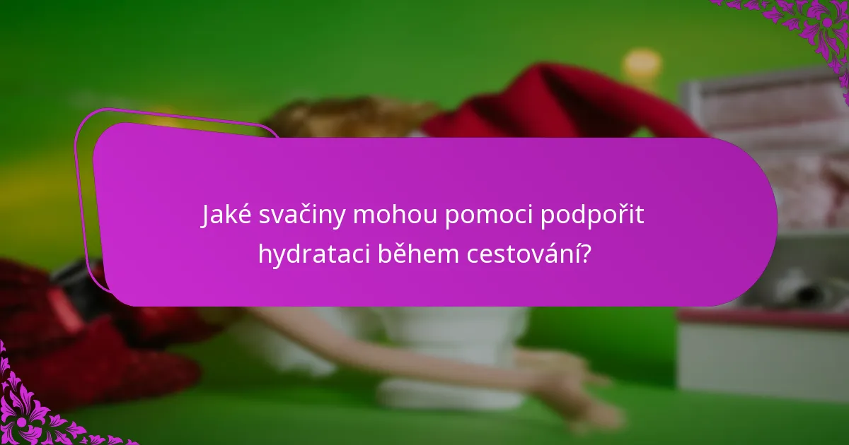 Jaké svačiny mohou pomoci podpořit hydrataci během cestování?