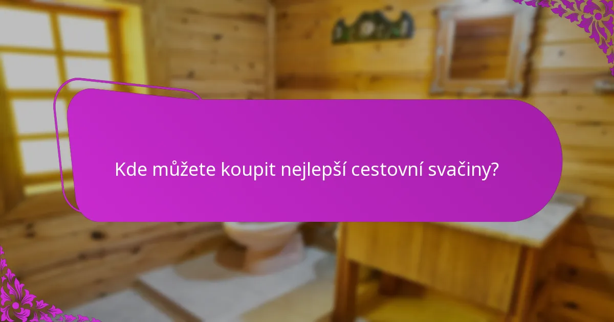Kde můžete koupit nejlepší cestovní svačiny?